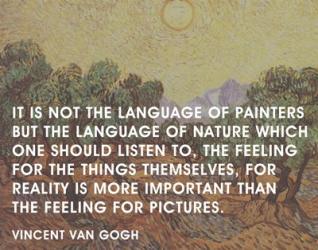 Language of Painters - Van Gogh Quote | Obraz na stenu