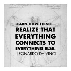 Learn How to See -Da Vinci Quote | Obraz na stenu