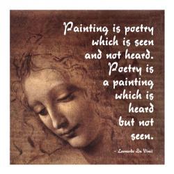 Painting is Poetry -Da Vinci Quote | Obraz na stenu