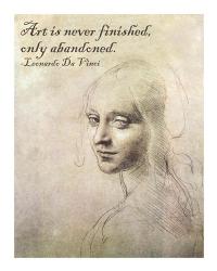 Art is Never Finished -Da Vinci Quote | Obraz na stenu