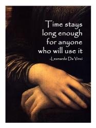 Time Stays -Da Vinci Quote | Obraz na stenu