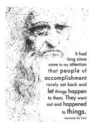 People of Accomplishment -Da Vinci Quote | Obraz na stenu
