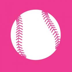 White Softball on Pink | Obraz na stenu