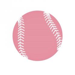 Baby Pink Softball on White | Obraz na stenu