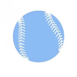 Blue Softball on White | Obraz na stenu