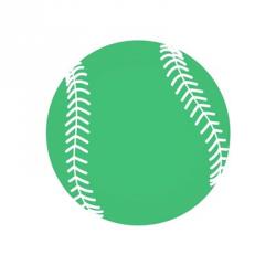 Pastel Green Softball on White | Obraz na stenu