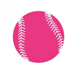 Pink Softball on White | Obraz na stenu