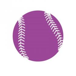 Violet Softball on White | Obraz na stenu