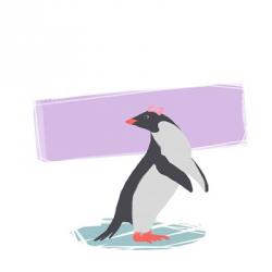 Minimalist Penguin, Girls Part I | Obraz na stenu