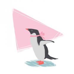 Minimalist Penguin, Girls Part III | Obraz na stenu