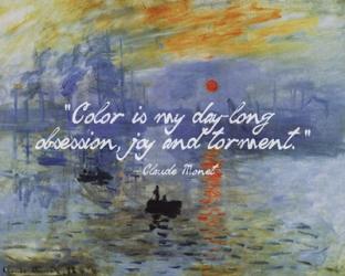 Monet Quote Impression Sunrise | Obraz na stenu