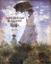 Monet Quote Madame Monet and Her Son | Obraz na stenu