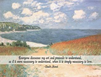 Monet Quote Chemin Dans Les Bles A Pourville | Obraz na stenu