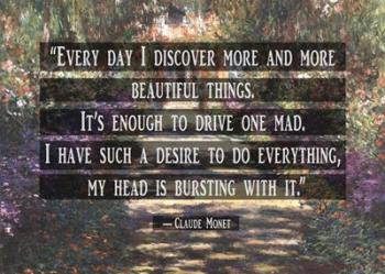 Monet Quote Garden at Giverny | Obraz na stenu