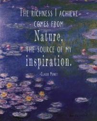 Monet Quote Waterlilies at Giverny | Obraz na stenu