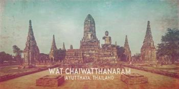 Vintage Wat Chaiwatthanaram, Thailand, Asia | Obraz na stenu