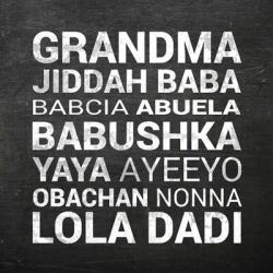 Grandma Various languages - Chalkboard | Obraz na stenu