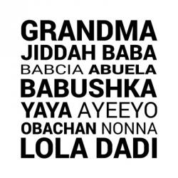 Grandma Various languages | Obraz na stenu