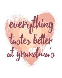 Everything Tastes Better at Grandma's - White | Obraz na stenu