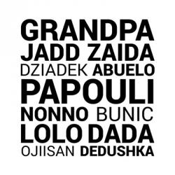 Grandpa Various Languages | Obraz na stenu