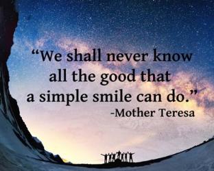 A Simple Smile - Mother Teresa Quote | Obraz na stenu