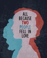 All Because Two People Fell In Love Silhouette | Obraz na stenu