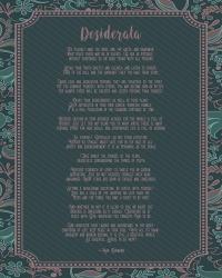 Desiderata Floral Frame Turquoise | Obraz na stenu