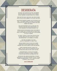 Desiderata Triangle Pattern Frame Blue | Obraz na stenu