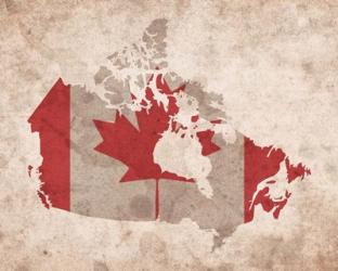 Map with Flag Overlay Canada | Obraz na stenu