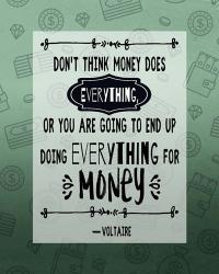 Don't Think Money Does Everything Inverted | Obraz na stenu