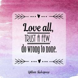 Love All, Trust a Few Magenta Ombre | Obraz na stenu