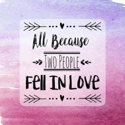 Two People Fell in Love Magenta Ombre | Obraz na stenu