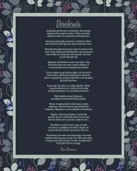 Desiderata Leaf Pattern Frame Dark | Obraz na stenu