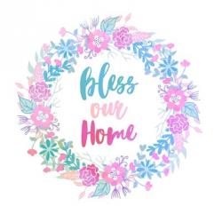 Bless Our Home -Pastel | Obraz na stenu