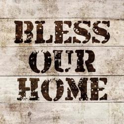 Bless Our Home In Wood | Obraz na stenu