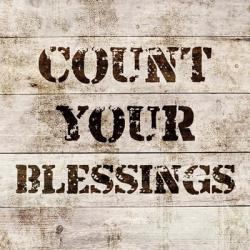 Count Your Blessings In Wood | Obraz na stenu