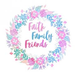 Faith, Family, Friends-Pastel | Obraz na stenu