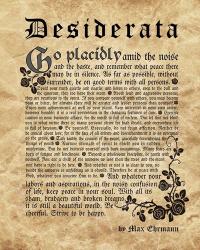 Old English Desiderata | Obraz na stenu