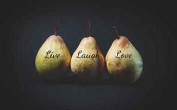 Pears - Live Laugh Love | Obraz na stenu