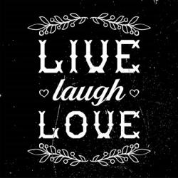 Live Laugh Love-Black | Obraz na stenu