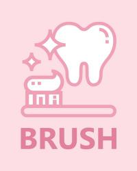 Girl's Bathroom Task-Brush | Obraz na stenu