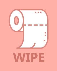 Girl's Bathroom Task-Wipe | Obraz na stenu