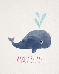 Make a Splash Whale White | Obraz na stenu