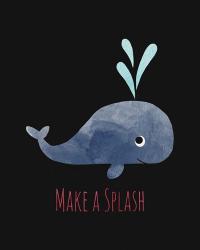 Make a Splash Whale Black | Obraz na stenu