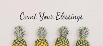 Count Your Blessings Pineapples | Obraz na stenu