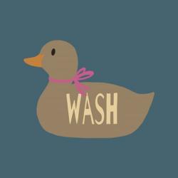 Duck Family Girl Wash | Obraz na stenu