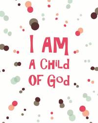 I Am A Child Of God Radial Dots Pink | Obraz na stenu