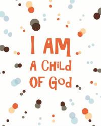 I Am A Child Of God Radial Dots Orange | Obraz na stenu