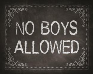 No Boys Allowed Chalkboard Background | Obraz na stenu