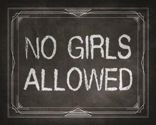 No Girls Allowed Chalkboard Background | Obraz na stenu